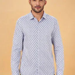 BYFORD by Pantaloons Slim Fit Floral Printed Cotton Formal Shirt-image-18
