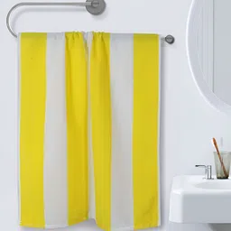 Aura Yellow & White Striped Microfiber 350 GSM Bath Towel-picture-29
