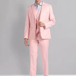 AD By Arvind Men Reversible Waistcoat Single-Breasted Three Piece Suit-image-87