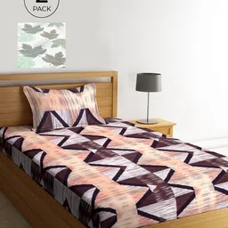 KLOTTHE Unisex Set of 2 Printed Single Bedsheet with 2 Pillow Covers-picture-17