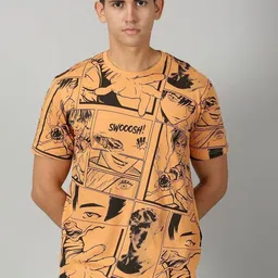 THE HOLLANDER Graphic Printed Regular Fit Cotton T-shirt-picture-19