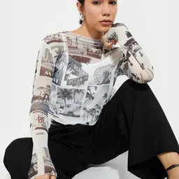 max Women Printed Long Sleeves Top image 1