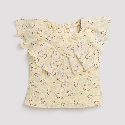 Tiny Girl Square Neck Ruffles Floral Printed Top-picture-8
