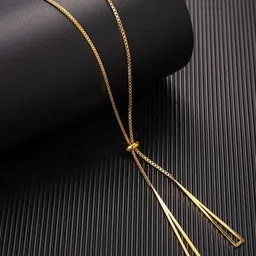 Jewels Galaxy Gold-Plated Stainless Steel Geometric Tassel Pull-out Pendant-picture-31