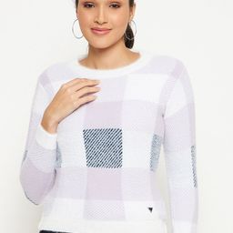Duke Checked Long Sleeves Acrylic Pullover-picture-47