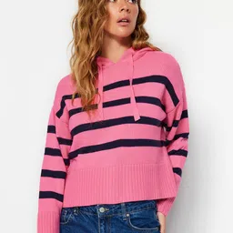 Trendyol Striped Hood Pullover-picture-28