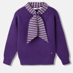 ELLE Girls V-Neck Long Sleeve Pullover Sweaters-picture-7