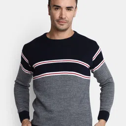 V-Mart Colourblocked Cotton Pullover-image-2