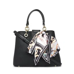 Aldo Solid Black Satchel Bag-picture-10