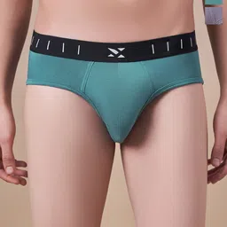 Masch Sports Pack Of 2 Low Rise Anti Microbial Basic Briefs BRF-2-SOL-EI-GRN-ET-GRY-picture-41