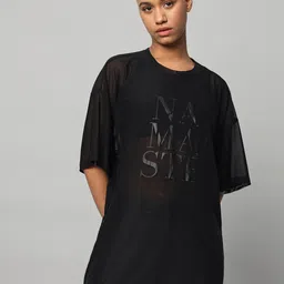 MKH Typography Printed Drop-Shoulder Sleeves Dri-FIT Relaxed Fit Sports T-shirt-image-76