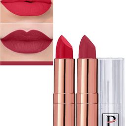 PERPAA Set Of 2 Antique Velvet Matte Lipstick With Jojoba Oil - Red 55 & Maroon Pink 87-picture-19