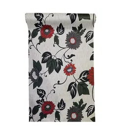Dakshya Industries Grey & Black Floral Printed Anti Slip Self Cover Roll-image-30