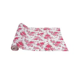 Kuber Industries Pink & White Flower Printed Shelf Mat-picture-47