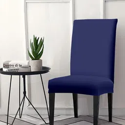 Cortina Blue Solid Chair Cover-picture-29