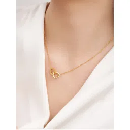 Jewels Galaxy Gold-Plated Anti Tarnish Heart Themed Pendant Necklace-image-43