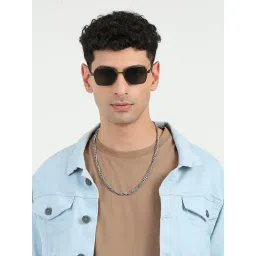 HASHTAG EYEWEAR Green Rectangle Full Rim Casual Unisex Sunglass - Try (14) KS 8072 C2 (42) image 1