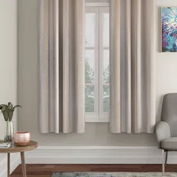 HOSTA HOMES Cream 2 Pieces Abstract  Black Out Window Curtain-picture-20