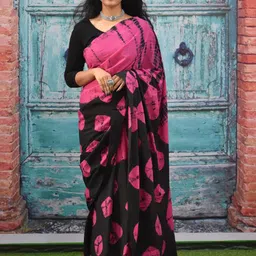 clothonus Tie and Dye Printed Pure Cotton Saree-picture-12