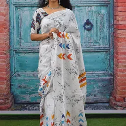 clothonus Geometric Printed Pure Cotton Saree-picture-25