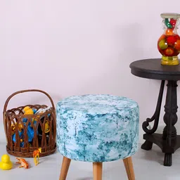 Shadowkart Blue Wooden Pouffes Sitting Mudda Ottomans-picture-16