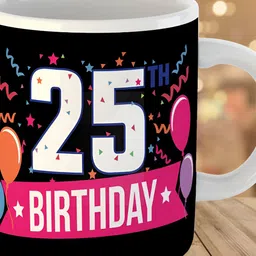 Keviv White & Black Text or Slogans Printed Ceramic Glossy Mug 325 ml-picture-26