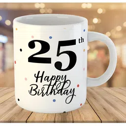 Keviv White & Black Text or Slogans Printed Ceramic Glossy Mug 325 ml-picture-15