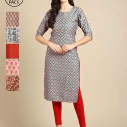 7threads 1 Stop Fashion Women Pack of 6 Printed Crepe Kurtas-picture-38
