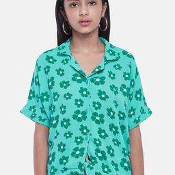 Coolsters by Pantaloons Floral Print Extended Sleeves Cotton Shirt Style Top-picture-48