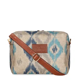 THE CLOWNFISH Isla Women Grey Geometric Structured Sling Bag image 1