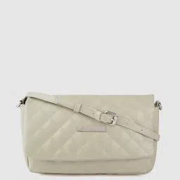 Lino Perros Mint Green Quilted Sling Bag with Non-Detachable Sling Strap-picture-13