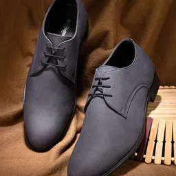 The Roadster Lifestyle Co. Men Navy Blue Lace-Up Formal Derbys-image-39