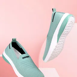 ASIAN Women Blue Printed Slip-On Sneakers-image-4