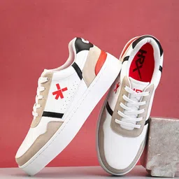 HRX by Hrithik Roshan GAMESCAPE Women White & Beige Colourblocked Lightweight Sneakers-image-74