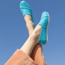 TOMS Women Blue Alpargata Canvas Slip-On Sneakers-picture-37