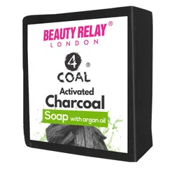 beautyrelay london BeautyRelay 4Coal Activated Charcoal Soap with Argan Oil 125 g image 1