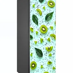 Wallpics Blue & Green Printed Water Resistant Fridge Sticker image 1