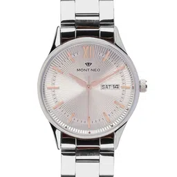 MONT NEO Classic Men Embellished Dial & Stainless Steel Straps Analogue Watch 8007T-M1103-image-0