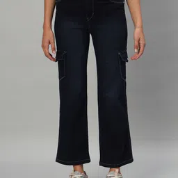 Chemistry Women Classic Straight Fit High-Rise Cargo Denim-image-93