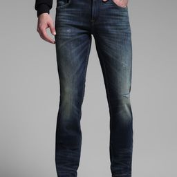 Jack & Jones Men Slim Fit Low-Rise Mildly Distressed Heavy Fade Stretchable Jeans-picture-27