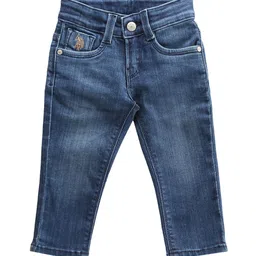 U.S. Polo Assn. Kids Boys Classic Slim Fit Mid Rise Light Fade Stretchable Jeans-picture-43