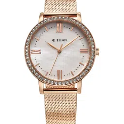 Titan Women Water Resistance Stainless Steel Analogue Watch 95236WM01-image-74