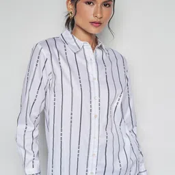 AND Striped Cotton Shirt Style Top-picture-19