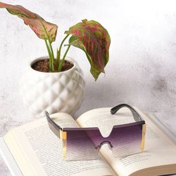 HAUTE SAUCE by Campus Sutra Women Purple Lens & Black Oversized Sunglasses with Polarised Lens-picture-48