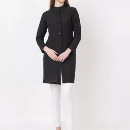 KEIKO Woven Design Boat Neck Kurti image 1