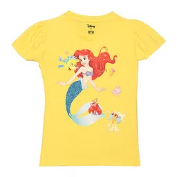 Disney by Wear Your Mind Girls Yellow Printed T-shirt-picture-29