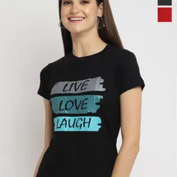 Fabflee Pack Of 3 Typography Printed Casual Cotton T-shirts-picture-16