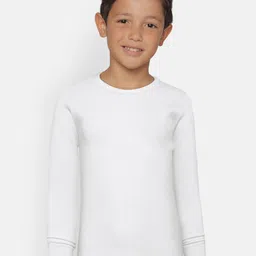 Kanvin Boys Pack of 2 White Ribbed Thermal T-shirts-picture-37