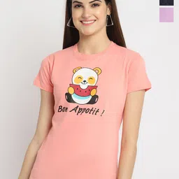 Fabflee Pack Of 3 Printed Cotton T-shirts-picture-18