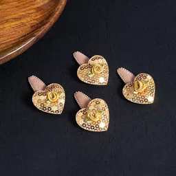 Golden Peacock Women Set of 4 Embellished Tic Tac Hair Clip-picture-29